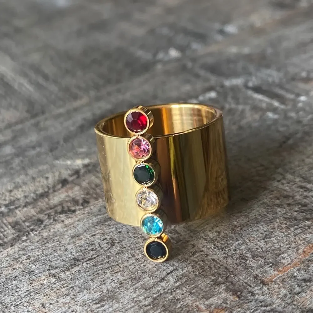 NEW Chakra Gold Statement Ring